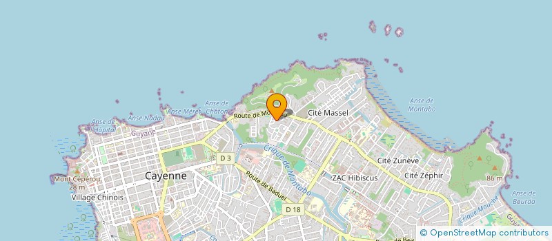 localisation de l'entreprise A2M COSMETIQUES  CAYENNE