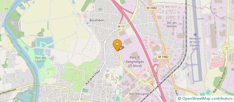 localisation de l'entreprise A2M DISTRIBUTION  ANDREZIEUX-BOUTHEON