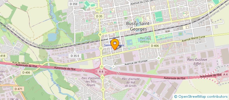 localisation de l'entreprise A2M FACILITIES à BUSSY-SAINT-GEORGES