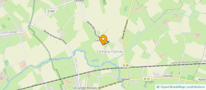 localisation de l'entreprise A2M FOOD DISTRIBUTION à CARTIGNY L'EPINAY