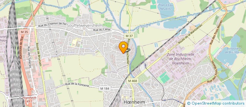 localisation de l'entreprise A2M IMMO  SOUFFELWEYERSHEIM