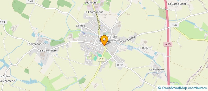 localisation de l'entreprise A2M SERVICE TRAITEUR  SAINT-MARTIN-DES-NOYERS