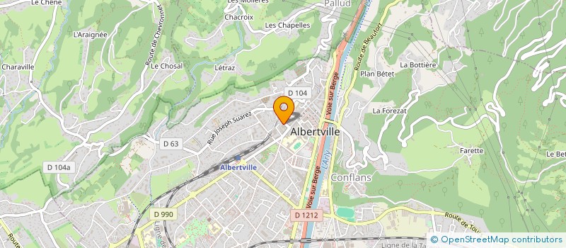 localisation de l'entreprise A2MAINS  ALBERTVILLE