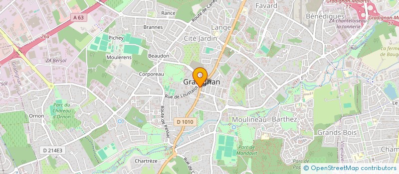 localisation de l'entreprise A2O à GRADIGNAN
