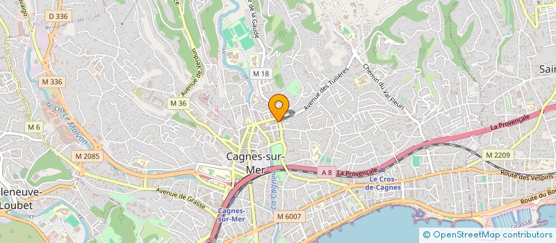 localisation de l'entreprise A2O FINANCE à CAGNES-SUR-MER