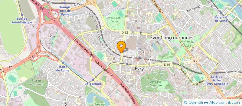 localisation de l'entreprise A2P à EVRY-COURCOURONNES