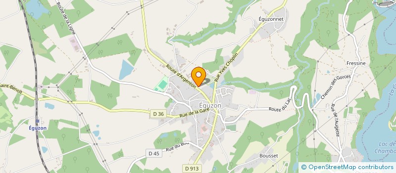 localisation de l'entreprise A2P à EGUZON-CHANTOME