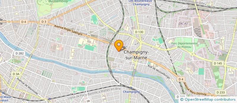 localisation de l'entreprise A2P ELEC à CHAMPIGNY-SUR-MARNE