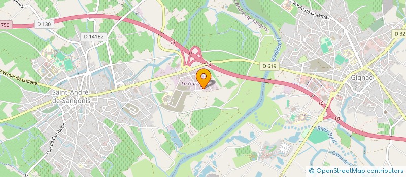 localisation de l'entreprise A2P REALISATIONS à SAINT-ANDRE-DE-SANGONIS