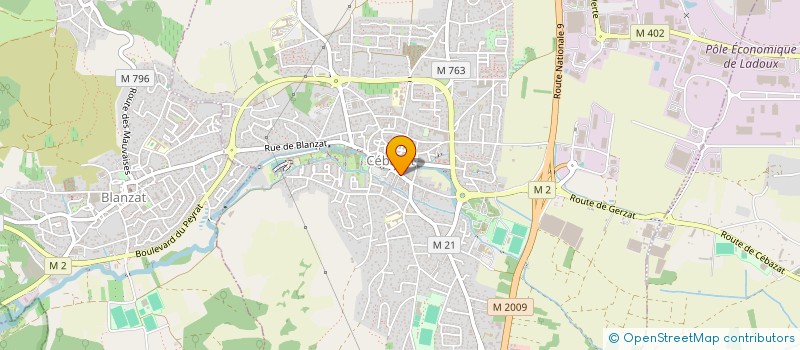 localisation de l'entreprise A2R  CEBAZAT