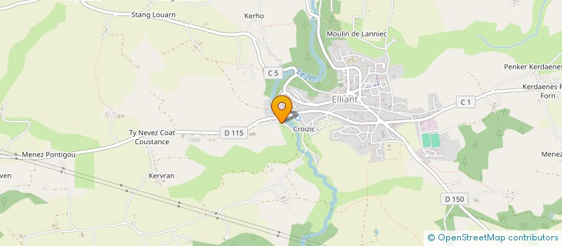 localisation de l'entreprise A2R FINANCES  ELLIANT