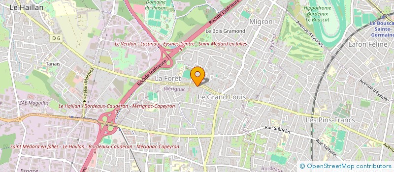 localisation de l'entreprise A2ROULET TOITURE  MERIGNAC