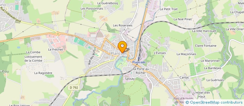 localisation de l'entreprise A2RT CUISINES à PLANCOET