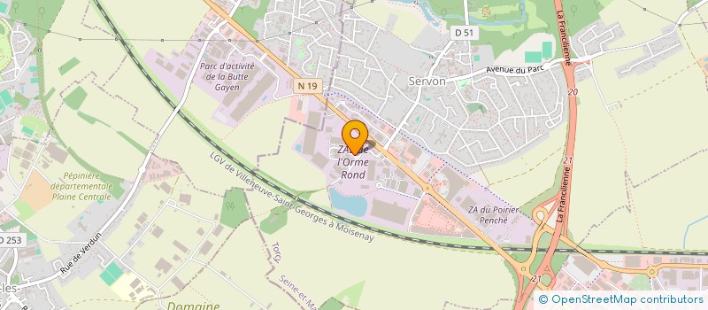 localisation de l'entreprise A2S  SERVON