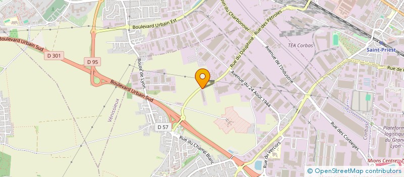 localisation de l'entreprise A2S à CORBAS