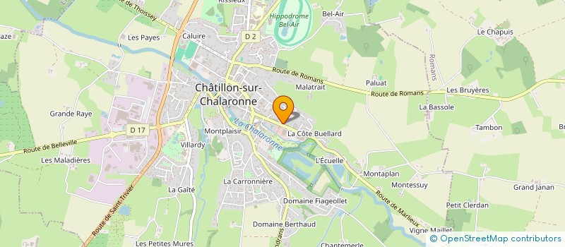 localisation de l'entreprise A2S à CHATILLON-SUR-CHALARONNE