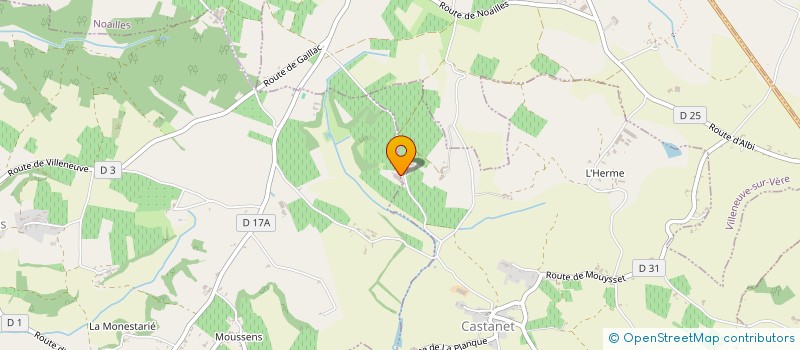 localisation de l'entreprise A2S  CASTANET