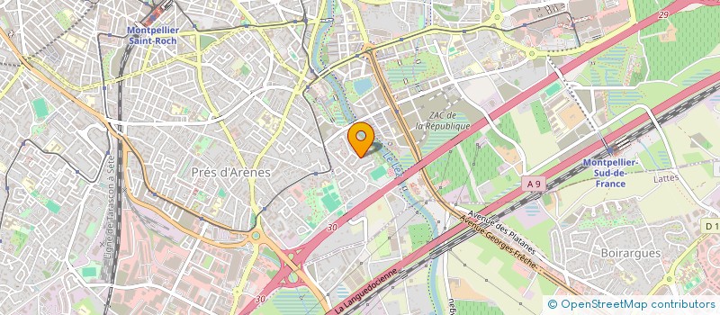 localisation de l'entreprise A2S INGENIERIE à MONTPELLIER