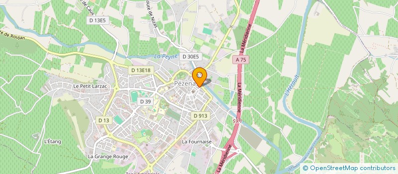 localisation de l'entreprise A2T  PEZENAS