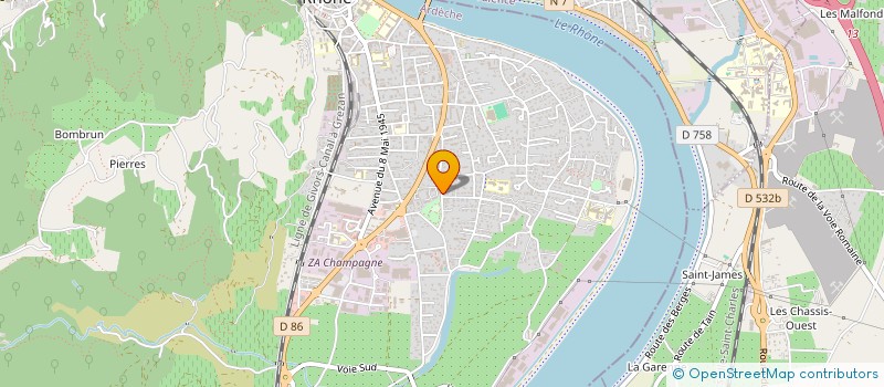 localisation de l'entreprise A2T INVEST à TOURNON-SUR-RHONE
