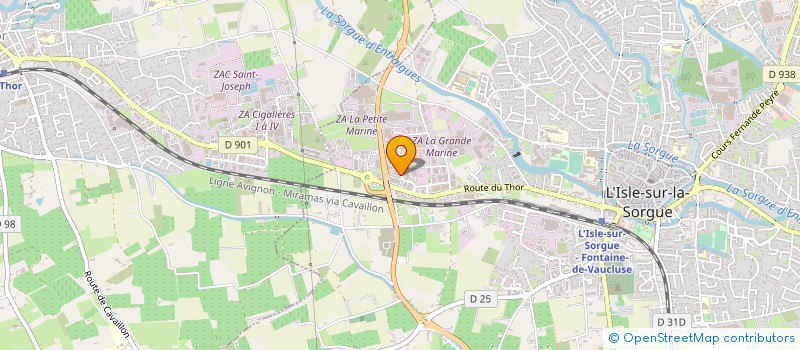 localisation de l'entreprise A2W à L'ISLE-SUR-LA-SORGUE