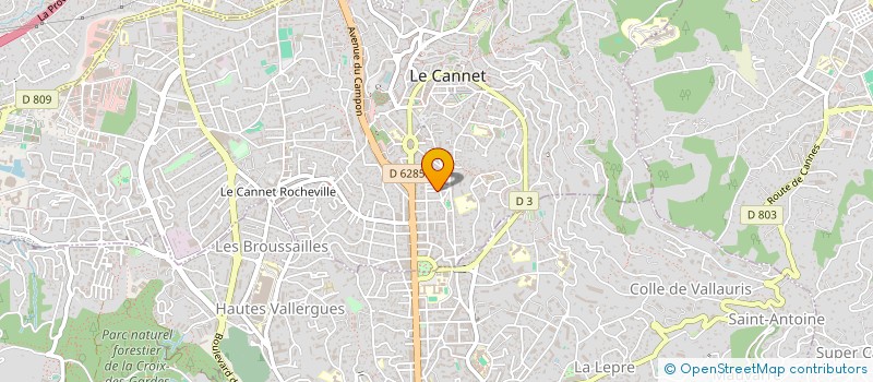 localisation de l'entreprise A3 ELECTRICITE à LE CANNET