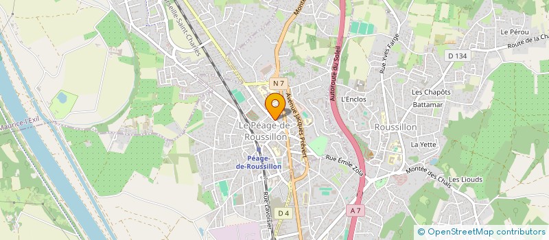 localisation de l'entreprise A3 PLUS  LE PEAGE-DE-ROUSSILLON