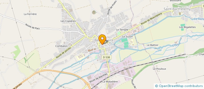 localisation de l'entreprise A3A IMMOBILIER  BEAUREPAIRE