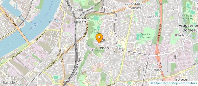 localisation de l'entreprise A3C CENON IMMOBILIER  CENON