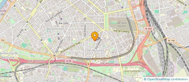 localisation de l'entreprise A3C2 à LILLE