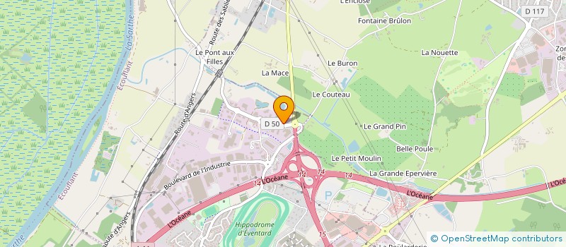 localisation de l'entreprise A3CF AUDIT à ECOUFLANT