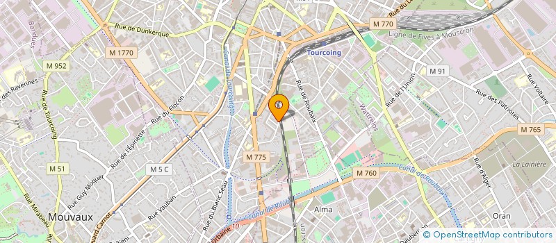 localisation de l'entreprise A3F  TOURCOING