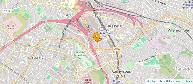 localisation de l'entreprise A3G à ROSNY-SOUS-BOIS