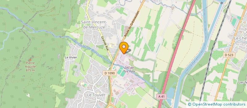 localisation de l'entreprise A3J TECH  SAINT-VINCENT-DE-MERCUZE