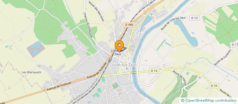 localisation de l'entreprise A3S à LISLE-SUR-TARN