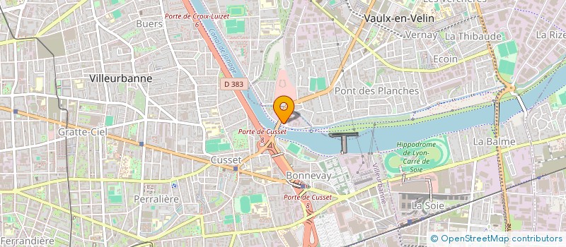 localisation de l'entreprise A3S  VILLEURBANNE