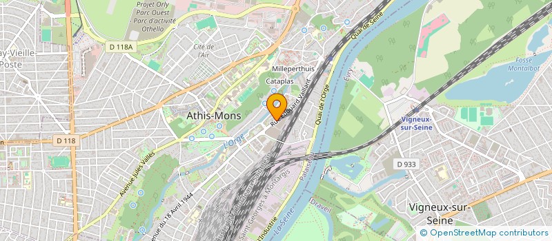 localisation de l'entreprise A3S ENVIRONNEMENT à ATHIS-MONS