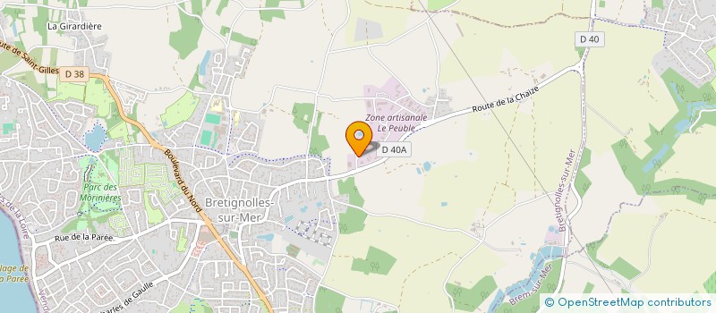localisation de l'entreprise A3SC LITTORAL 85 à BRETIGNOLLES-SUR-MER