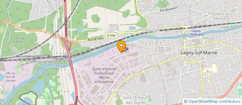 localisation de l'entreprise A3T à LAGNY-SUR-MARNE
