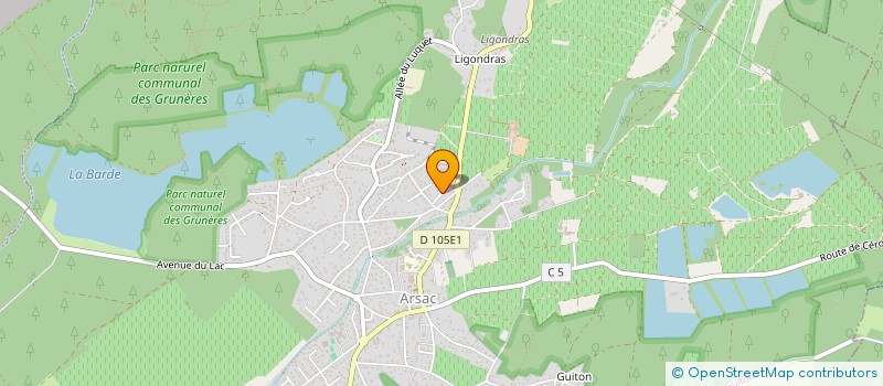 localisation de l'entreprise A3V  ARSAC