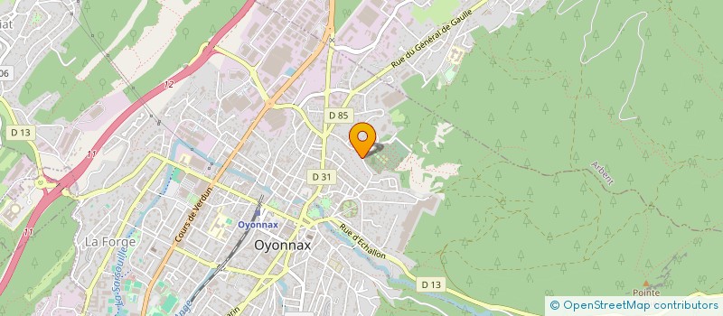 localisation de l'entreprise A4 à OYONNAX