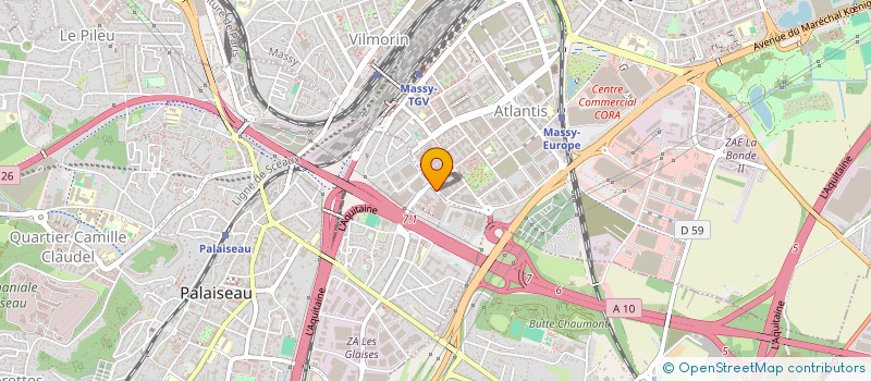 localisation de l'entreprise A4 INFORMATIQUE à PALAISEAU