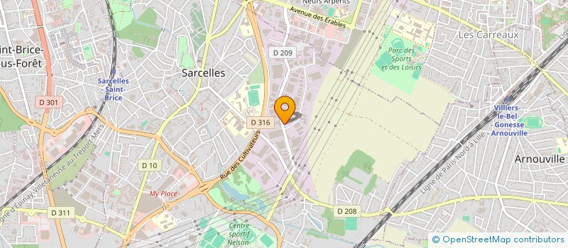 localisation de l'entreprise A6T ASSAINISSEMENT à SARCELLES