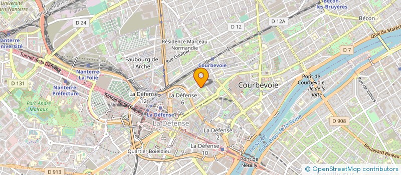 localisation de l'entreprise A6TEC à COURBEVOIE