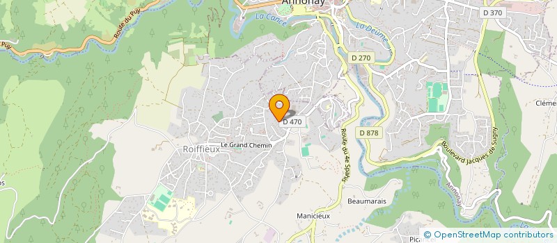 localisation de l'entreprise A7 AGENCEMENT  BOULIEU LES ANNONAY