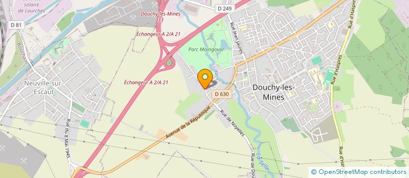localisation de l'entreprise A7 IMMO à DOUCHY-LES-MINES
