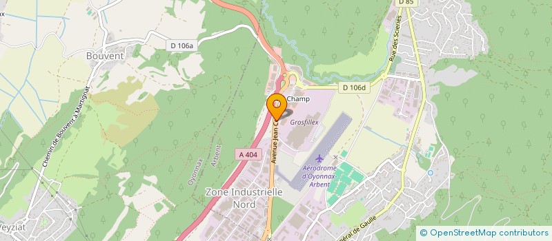 localisation de l'entreprise A84 OYONNAX à ARBENT
