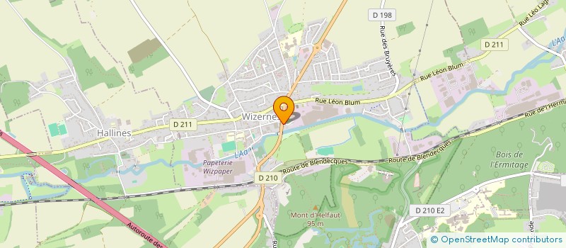 localisation de l'entreprise AA D'O  WIZERNES