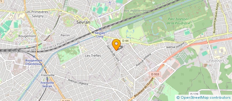 localisation de l'entreprise AA ELECTRICITE ECLAIRAGE  SEVRAN