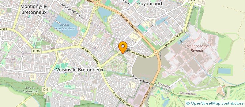 localisation de l'entreprise AA KAPITAL  GUYANCOURT